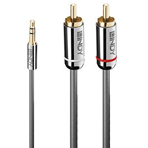 LINDY 35333 1 m 3,5 mm na audio kabelu Phono, Cromo Line, antracit LINDY 35333 1 m 3,5 mm na audio kabelu Phono, Cromo Line, antracit
