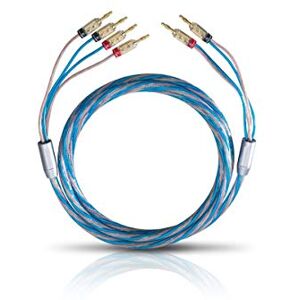 OEHLBACH Bi Tech 4B 200 sada kabelů reproduktoru Bi-Wiring postříbřená 2x2,5/2x4,0 mm² se spojkou banánky 2 x 2 m modrá/měď OEHLBACH Bi Tech 4B 200 sada kabelů reproduktoru Bi-Wiring postříbřená 2x2,5/2x4,0 mm² se spojkou banánky 2 x 2 m modrá/měď