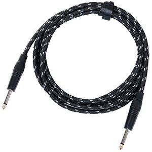 Pronomic Stage INST-3T instrumentální kabel 3 m (6,3 mm jack, textilní plášť, kytarový kabel, pozlacené hroty, upínací kleště-odlehčení tahu) černá/bílá Pronomic Stage INST-3T instrumentální kabel 3 m (6,3 mm jack, textilní plášť, kytarový kabel, pozlacené hroty, upínací kleště-odlehčení tahu) černá/bílá