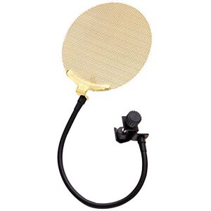 Pronomic PK-20G Professionneller Poschutz (13,5cm Popkiller für Recording, Vergoldete Metallmembran, Plopkiller, mit Klemme und Schwanenhals) Pronomic PK-20G Professionneller Poschutz (13,5cm Popkiller für Recording, Vergoldete Metallmembran, Plopkiller, mit Klemme und Schwanenhals)