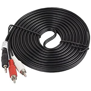 Lanberg CA-MJRC-10CC-0050-BK Klinkenstecker auf 2X RCA Stecker Stereo-Audiokabel, 5m schwarz Lanberg CA-MJRC-10CC-0050-BK Klinkenstecker auf 2X RCA Stecker Stereo-Audiokabel, 5m schwarz