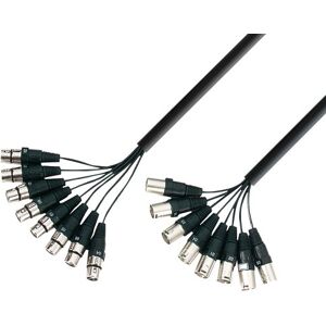 Adam Hall Cables 3 STAR LOOM 8 MF 0500 Studio Loom kabel, 8x XLR samice na 8x 3-Pol XLR female male, černá, 5m Adam Hall Cables 3 STAR LOOM 8 MF 0500 Studio Loom kabel, 8x XLR samice na 8x 3-Pol XLR female male, černá, 5m