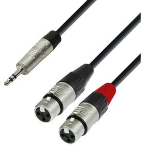 Adam Hall Cables 4 STAR YWFF 0180 Y kabel REAN 2 x XLR samice na mini jack TRS 1. 8 m Adam Hall Cables 4 STAR YWFF 0180 Y kabel REAN 2 x XLR samice na mini jack TRS 1. 8 m