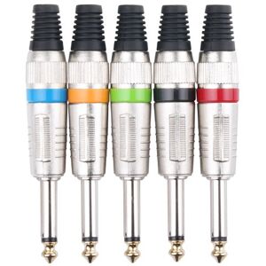 Pronomic Sada konektorů 6,3 mm jack 5 kusů (pro montáž kabelů, montáž, vysoce kvalitní upínací kleště odlehčení tahu, stabilní kryt tlakového odlitku) barevný Pronomic Sada konektorů 6,3 mm jack 5 kusů (pro montáž kabelů, montáž, vysoce kvalitní upínací kleště odlehčení tahu, stabilní kryt tlakového odlitku) barevný