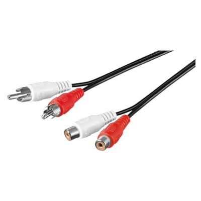 Goobay 50027 Cinch audio kabel Stereo Prodlužovací kabel – RCA konektor (R / L) na 2x cinch zdířku (R / L) – 5 metrů Goobay 50027 Cinch audio kabel Stereo Prodlužovací kabel – RCA konektor (R / L) na 2x cinch zdířku (R / L) – 5 metrů