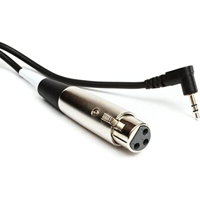Hosa XVM-105F, videokabel mikrofonu, XLR3F na 3,5 mm TRS (pravoúhlý), 1,52 m Hosa XVM-105F, videokabel mikrofonu, XLR3F na 3,5 mm TRS (pravoúhlý), 1,52 m
