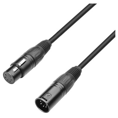Adam Hall Cables 3 STAR DGH 0600 DMX kabel, 5pólový XLR male na 5-pól XLR female, černý, 6 m Adam Hall Cables 3 STAR DGH 0600 DMX kabel, 5pólový XLR male na 5-pól XLR female, černý, 6 m