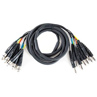Adam Hall Cables Adam Hall 3 Star Series vícežilový nástrojový kabel (8 x XLR kabel samice na 8 x 6,3 mm jack konektor, délka: 3 m) Adam Hall Cables Adam Hall 3 Star Series vícežilový nástrojový kabel (8 x XLR kabel samice na 8 x 6,3 mm jack konektor, délka: 3 m)