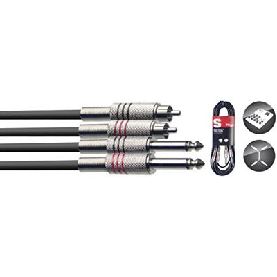 Stagg STC6PCM Twin Kabel 6 metrů 2x jack Male 6,3 mm 2x cinch Male Stagg STC6PCM Twin Kabel 6 metrů 2x jack Male 6,3 mm 2x cinch Male