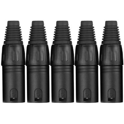 Pronomic XMPLUG Black XLR Stecker male 5er Pack, Ausführung: 3-polig Stecker schwarz, Verriegelbar, Spezielles Gehäuse-Design für optimale Griffigkeit, Stabiles Druckguss-Gehäuse, 5 Stück Pronomic XMPLUG Black XLR Stecker male 5er Pack, Ausführung: 3-polig Stecker schwarz, Verriegelbar, Spezielles Gehäuse-Design für optimale Griffigkeit, Stabiles Druckguss-Gehäuse, 5 Stück