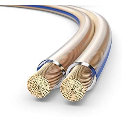 PureLink Kabel reproduktoru OFC 2 x 2,50 mm² (0,10 mm), 50,0 m, transparentní s modrou charakteristikou PureLink Kabel reproduktoru OFC 2 x 2,50 mm² (0,10 mm), 50,0 m, transparentní s modrou charakteristikou