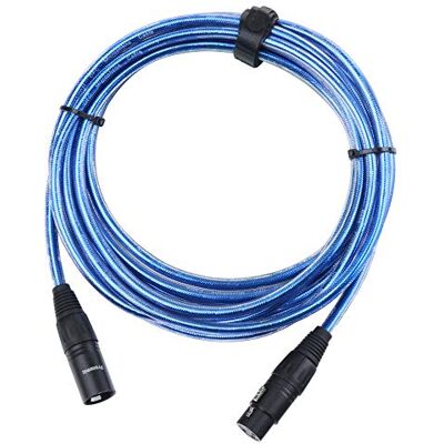 Pronomic Stage XFXM-5 Kabel mikrofonu Vysoce kvalitní symetrický audio kabel se stabilními XLR konektory, spolehlivý přenos signálu pro jeviště, studio, DJ & Recording délka 5 m metalická modrá Pronomic Stage XFXM-5 Kabel mikrofonu Vysoce kvalitní symetrický audio kabel se stabilními XLR konektory, spolehlivý přenos signálu pro jeviště, studio, DJ & Recording délka 5 m metalická modrá