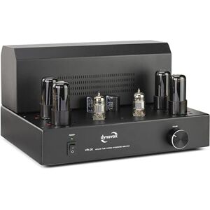 Dynavox Plný zesilovač trubice VR-20 černý, HiFi zesilovač pro teplý trubkový zvuk, vintage design s odnímatelnou ochrannou mřížkou Dynavox Plný zesilovač trubice VR-20 černý, HiFi zesilovač pro teplý trubkový zvuk, vintage design s odnímatelnou ochrannou mřížkou