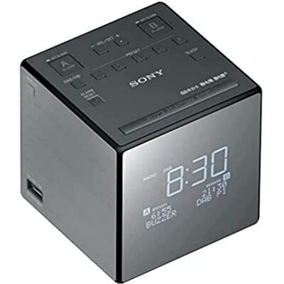 Sony XDR-C1DBP rádio hodinek, DAB/DAB+, digitální příjem rádia, velké zobrazení hodin s uložením jasu, USB Sony XDR-C1DBP rádio hodinek, DAB/DAB+, digitální příjem rádia, velké zobrazení hodin s uložením jasu, USB
