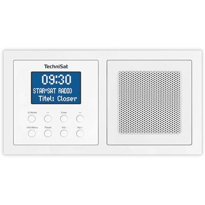 TechniSat DIGITRADIO UP 1 DAB+ rádio pod omítku pro připevnění v každé dvojité zásuvce pod omítku (DAB, UKW, příjem Bluetooth, stmívatelný LCD displej, budík, Sleeptimer, 2 Watt RMS, Equalizer) bílé TechniSat DIGITRADIO UP 1 DAB+ rádio pod omítku pro připevnění v každé dvojité zásuvce pod omítku (DAB, UKW, příjem Bluetooth, stmívatelný LCD displej, budík, Sleeptimer, 2 Watt RMS, Equalizer) bílé