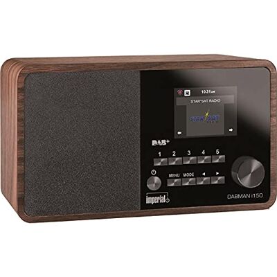 Imperial DABMAN i150 internetové rádio/digitální rádio (internet, DAB+ / DAB, UKW, USB, WLAN, 2,8" barevný displej) dřevo, hnědé Imperial DABMAN i150 internetové rádio/digitální rádio (internet, DAB+ / DAB, UKW, USB, WLAN, 2,8" barevný displej) dřevo, hnědé