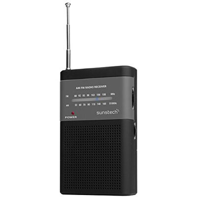Sunstech RPS42 Tragbares Radio mit Lautsprecher, Schwarz Sunstech RPS42 Tragbares Radio mit Lautsprecher, Schwarz