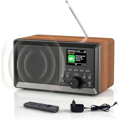 Technaxx DAB+ Radio Retro mit Bluetooth & FM – Digitalradio mit 5W RMS Lautsprecher, 2,4" TFT-Farbdisplay, USB & AUX-IN, Wecker, Fernbedienung, Holzgehäuse TX-364 Technaxx DAB+ Radio Retro mit Bluetooth & FM – Digitalradio mit 5W RMS Lautsprecher, 2,4" TFT-Farbdisplay, USB & AUX-IN, Wecker, Fernbedienung, Holzgehäuse TX-364