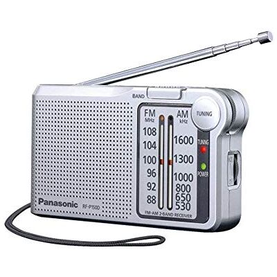Panasonic RF-P150DEG-S kapesní rádio FM/AM s digitálním tunerem, automatická regulace frekvence, velká stupnice, fluorescenční ručička, provoz na baterie, stříbrné Panasonic RF-P150DEG-S kapesní rádio FM/AM s digitálním tunerem, automatická regulace frekvence, velká stupnice, fluorescenční ručička, provoz na baterie, stříbrné