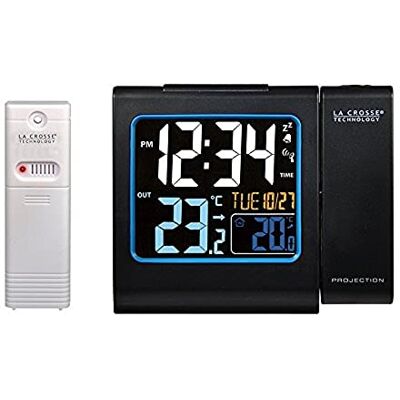 La Crosse Technology WT552-BLA radiobudík, s projekcí v červené, barevný LCD displej, vnitřní a venkovní teplota, černý La Crosse Technology WT552-BLA radiobudík, s projekcí v červené, barevný LCD displej, vnitřní a venkovní teplota, černý
