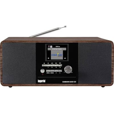 Imperial 22-235-00 Dabman i200 Internet-/DAB+ Radio s CD přehrávačem (Stereo Sound, UKW, WLAN, Aux In, Line-Out, výstup sluchátek, včetně síťového zdroje) hnědé Imperial 22-235-00 Dabman i200 Internet-/DAB+ Radio s CD přehrávačem (Stereo Sound, UKW, WLAN, Aux In, Line-Out, výstup sluchátek, včetně síťového zdroje) hnědé