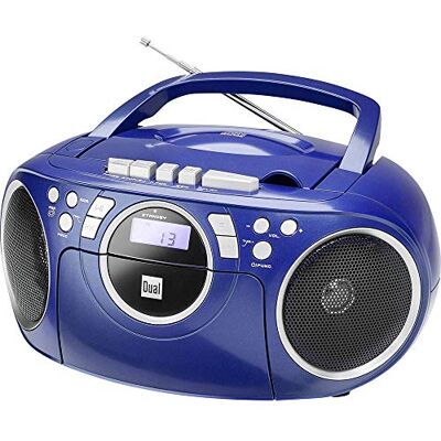 Dual P 70 modrá • kazetové rádio s CD • FM rádio • Boombox • CD přehrávač • Stereo reproduktor • AUX vstup • napájení ze sítě / baterie • přenosný Dual P 70 modrá • kazetové rádio s CD • FM rádio • Boombox • CD přehrávač • Stereo reproduktor • AUX vstup • napájení ze sítě / baterie • přenosný