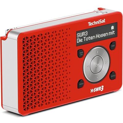 TechniSat Digitradio 1 SWR3-Edition DAB Radio (malé, přenosné, s reproduktorem, DAB+, UKW, paměť oblíbených položek, tlačítko přímé volby k SWR3, 1 Watt RMS) červené/stříbrné TechniSat Digitradio 1 SWR3-Edition DAB Radio (malé, přenosné, s reproduktorem, DAB+, UKW, paměť oblíbených položek, tlačítko přímé volby k SWR3, 1 Watt RMS) červené/stříbrné