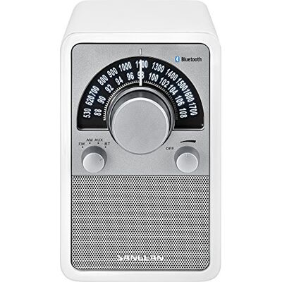 Sangean WR-15 Retro Radio s FM a AM Vintage Design Bluetooth Streaming jedinečné dřevěné pouzdro bílé Sangean WR-15 Retro Radio s FM a AM Vintage Design Bluetooth Streaming jedinečné dřevěné pouzdro bílé