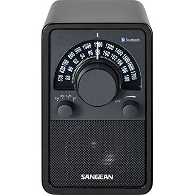 Sangean WR-15 Retro Radio s FM a AM Vintage Design Bluetooth Streaming jedinečné dřevěné pouzdro černé Sangean WR-15 Retro Radio s FM a AM Vintage Design Bluetooth Streaming jedinečné dřevěné pouzdro černé