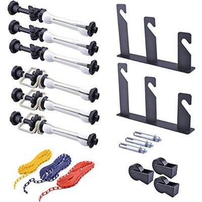Neewer Fotografie 3 role Montáž na stěnu Manuelle Hintergrund Unterstützung System mit 2 x Tri Fold Haken, 6 x Expand Bar, 3 x Kette, Tragfähigkeit für Rolle: 22lb/10kg Neewer Fotografie 3 role Montáž na stěnu Manuelle Hintergrund Unterstützung System mit 2 x Tri Fold Haken, 6 x Expand Bar, 3 x Kette, Tragfähigkeit für Rolle: 22lb/10kg
