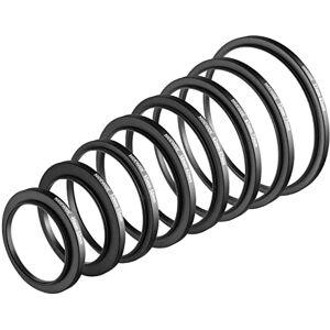 Neewer 8 Stück Step up Adapter Ring Set Aus hochwertigem eloxiertem Aluminium, beinhaltet: 49-52mm, 52-55mm, 55-58mm, 58-62mm, 62-67mm, 67-72mm, 72-77mm, 77-82mm, Schwarz Neewer 8 Stück Step up Adapter Ring Set Aus hochwertigem eloxiertem Aluminium, beinhaltet: 49-52mm, 52-55mm, 55-58mm, 58-62mm, 62-67mm, 67-72mm, 72-77mm, 77-82mm, Schwarz