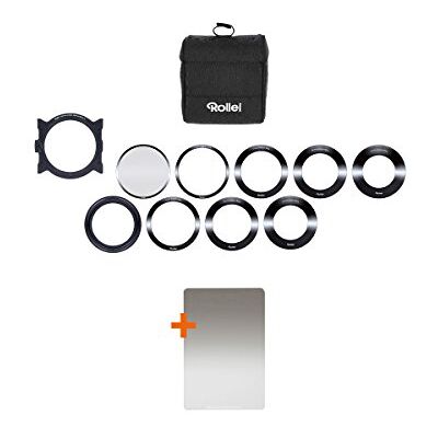 Rollei Mark II držák filtru Starter Kit I systém nástrčného filtru pro 100mm obdélníkový filtr, vč. Soft GND8 & CPL filtr, adaptér objektivu 52 – 82 mm, filtrační taška Rollei Mark II držák filtru Starter Kit I systém nástrčného filtru pro 100mm obdélníkový filtr, vč. Soft GND8 & CPL filtr, adaptér objektivu 52 – 82 mm, filtrační taška