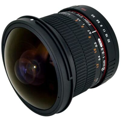 ROKINON 8 mm f/3.5 HD Fischaugenobjektiv mit Abnehmbarer Kapuze, Canon DSLR, schwarz, None ROKINON 8 mm f/3.5 HD Fischaugenobjektiv mit Abnehmbarer Kapuze, Canon DSLR, schwarz, None