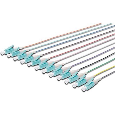 Digitus LWL Pigtails 12 kusů LC Simplex OM3 kód barvy DIN IEC 304 Fibre Optic síťová technika délka 2 m Digitus LWL Pigtails 12 kusů LC Simplex OM3 kód barvy DIN IEC 304 Fibre Optic síťová technika délka 2 m