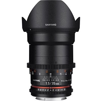 SAMYANG 7809 35/1,5 objektiv Video DSLR II Nikon F manuální foření videoobjektiv 0,8 ozubený věnec Gear, širokoúhlý objektiv černý SAMYANG 7809 35/1,5 objektiv Video DSLR II Nikon F manuální foření videoobjektiv 0,8 ozubený věnec Gear, širokoúhlý objektiv černý