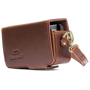 MegaGear Canon PowerShot SX740 HS, SX730 HS kožená taška na fotoaparát s popruhem tmavě hnědá MegaGear Canon PowerShot SX740 HS, SX730 HS kožená taška na fotoaparát s popruhem tmavě hnědá