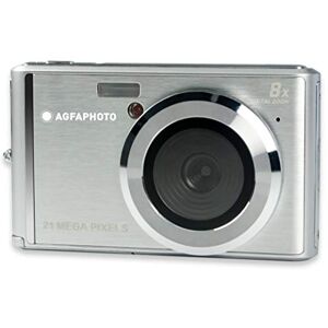 AgfaPhoto AGFA PHOTO Realishot DC5200 – kompaktní digitální fotoaparát, 21MP, 2,4" LCD obrazovka, 8× digitální zoom, HD 720p video, lithiová baterie, SD karty, scénické režimy – stříbrný AgfaPhoto AGFA PHOTO Realishot DC5200 – kompaktní digitální fotoaparát, 21MP, 2,4" LCD obrazovka, 8× digitální zoom, HD 720p video, lithiová baterie, SD karty, scénické režimy – stříbrný