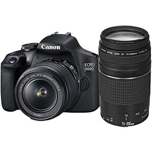 Canon Jednooká zrcadlovka EOS 2000D (24,1 MP, DIGIC 4+, 7,5 cm (3,0 palce) LCD, Full-HD, WIFI, APS-C CMOS senzor) včetně objektivů EF-S 18-55 mm F3. Canon Jednooká zrcadlovka EOS 2000D (24,1 MP, DIGIC 4+, 7,5 cm (3,0 palce) LCD, Full-HD, WIFI, APS-C CMOS senzor) včetně objektivů EF-S 18-55 mm F3.