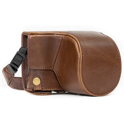 MegaGear Panasonic Lumix DC-GX850, DC-GF9 12-32mm Objektiv, DC-GX800, DMC-GF8, DMC-GF7 Ever Ready Leder Kamera-Case mit Trageriemen und Batteriezugang Dunkelbraun MG1141 MegaGear Panasonic Lumix DC-GX850, DC-GF9 12-32mm Objektiv, DC-GX800, DMC-GF8, DMC-GF7 Ever Ready Leder Kamera-Case mit Trageriemen und Batteriezugang Dunkelbraun MG1141