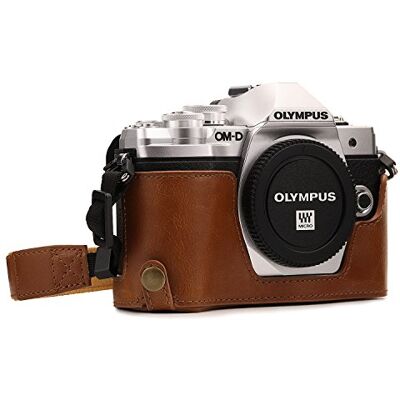 MegaGear MG1352 Ever Ready kožená brašna na fotoaparát s popruhem a přístupem na baterie pro Olympus OM-D E-M10 Mark III světle hnědá MegaGear MG1352 Ever Ready kožená brašna na fotoaparát s popruhem a přístupem na baterie pro Olympus OM-D E-M10 Mark III světle hnědá