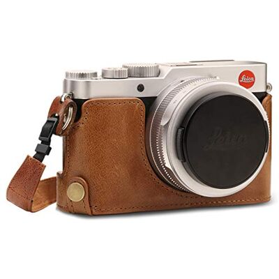 MegaGear MG1604 Leica D-Lux 7 Ever Ready pravá kůže polopouzdro na fotoaparát s popruhem – hnědá MegaGear MG1604 Leica D-Lux 7 Ever Ready pravá kůže polopouzdro na fotoaparát s popruhem – hnědá