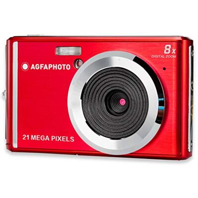 AgfaPhoto AGFA PHOTO Realishot DC5200 – kompaktní digitální fotoaparát, 21MP, 2,4" LCD obrazovka, 8× digitální zoom, HD 720p video, lithiová baterie, SD karty, scénické režimy – červená AgfaPhoto AGFA PHOTO Realishot DC5200 – kompaktní digitální fotoaparát, 21MP, 2,4" LCD obrazovka, 8× digitální zoom, HD 720p video, lithiová baterie, SD karty, scénické režimy – červená