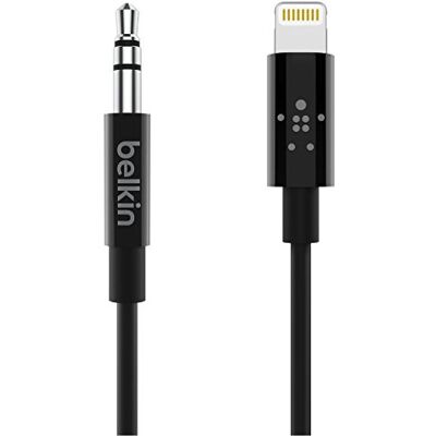 Belkin Audio kabel s konektorem Lightning Connector, 1,8 m/3,5 mm – kabel Lightning/AUX certifikovaný pro iPhone 13, 13 Pro, 13 Pro Max, 13 mini, 12, 12 Pro, 12 Pro Max, 12 mini, černý Belkin Audio kabel s konektorem Lightning Connector, 1,8 m/3,5 mm – kabel Lightning/AUX certifikovaný pro iPhone 13, 13 Pro, 13 Pro Max, 13 mini, 12, 12 Pro, 12 Pro Max, 12 mini, černý