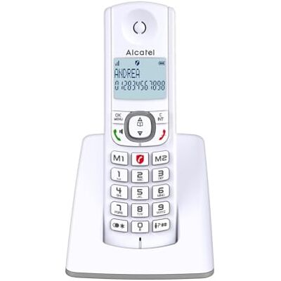 Alcatel F530 – bezdrátový telefon s rozšířeným blokováním hovorů, handsfree, velká obrazovka s podsvícením, VIP vyzváněcí tóny, 10 melodií hovorů, šedý Alcatel F530 – bezdrátový telefon s rozšířeným blokováním hovorů, handsfree, velká obrazovka s podsvícením, VIP vyzváněcí tóny, 10 melodií hovorů, šedý