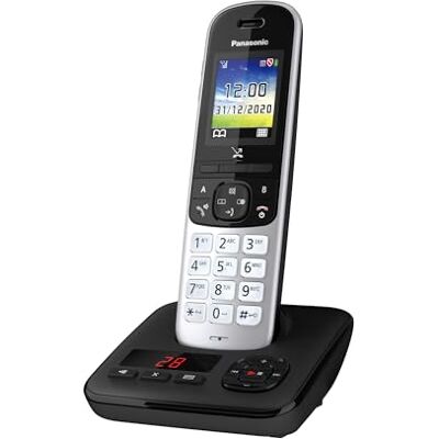 Panasonic Bezdrátový telefon KX-TGH720GS se záznamníkem hovorů (DECT telefon, nízký vyzařování, barevný displej, blokování hovorů, handsfree), černý Panasonic Bezdrátový telefon KX-TGH720GS se záznamníkem hovorů (DECT telefon, nízký vyzařování, barevný displej, blokování hovorů, handsfree), černý