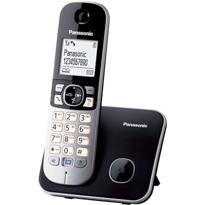 Panasonic KX-TG6811GB DECT bezdrátový telefon (nízký obsah záření, Ecomodus Gap telefon, bez záznamu hovorů, pevná linka, zámek hovoru) černý Panasonic KX-TG6811GB DECT bezdrátový telefon (nízký obsah záření, Ecomodus Gap telefon, bez záznamu hovorů, pevná linka, zámek hovoru) černý
