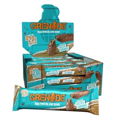 Grenade Proteinová tyčinka, Chocolate Chip Salted Caramel – bohatý na proteiny & bez cukru, 12 x 60 g Grenade Proteinová tyčinka, Chocolate Chip Salted Caramel – bohatý na proteiny & bez cukru, 12 x 60 g