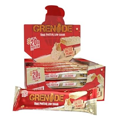 Grenade Proteinová tyčinka, White Chocolate Salted Peanut – bohatý na proteiny a bez cukru, 12 x 60 g (balení se může lišit) Grenade Proteinová tyčinka, White Chocolate Salted Peanut – bohatý na proteiny a bez cukru, 12 x 60 g (balení se může lišit)