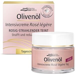 Medipharma Cosmetics Intenzivní krém s olivovým olejem Rosé Légère denní krém s LSF20 pro růžovo-zářivou pleť vyhlazuje a redukuje vrásky denní krém od 50 ml Medipharma Cosmetics Intenzivní krém s olivovým olejem Rosé Légère denní krém s LSF20 pro růžovo-zářivou pleť vyhlazuje a redukuje vrásky denní krém od 50 ml