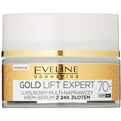 EVELINE COSMETICS Gold Lift Expert proti vráskám Silně zpevňující krém ve dne & noci 70+ s 24karátovým zlatem 50 ml EVELINE COSMETICS Gold Lift Expert proti vráskám Silně zpevňující krém ve dne & noci 70+ s 24karátovým zlatem 50 ml